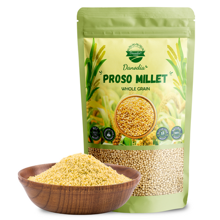 Danodia Foods Proso Millet, 2lb (950g) Gluten Free & Unpolished, Pack of 1, Rich in Minerals, Fiber, Polyphenols, Vitamins and Proteins, Best of Indian Millets
