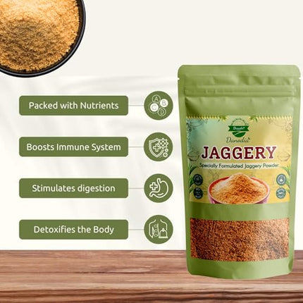 Organic Jaggery Powder 2lbs/950g, Non GMO, Chemical Free 100% Pure Sweetener