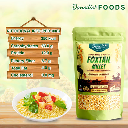 Organic Foxtail Millet, Unpolished & Gluten Free Whole Grain Millet 950g / 2lbs