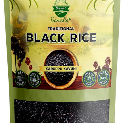 Organic Black Rice 2lbs/950g, Low GI Parboiled Traditional Rice (Forbidden Rice)