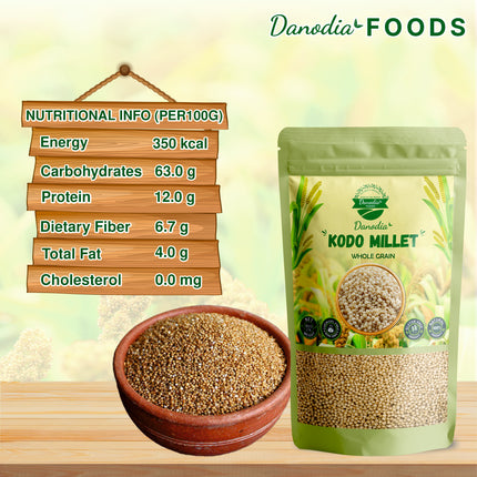 Organic Kodo Millet 2lbs / 950g, Unpolished & Gluten Free Whole Grain Millet