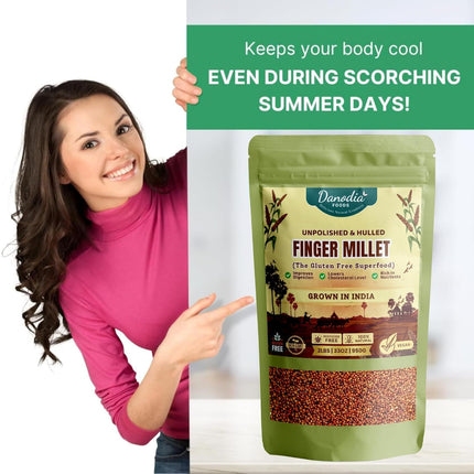 Finger Millet (Ragi), Premium Quality Whole Grain Millets 950g