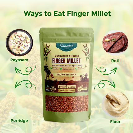 Finger Millet (Ragi), Premium Quality Whole Grain Millets 950g