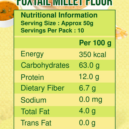 Foxtail Millet Flour (Kangni), Replaces Wheat Flour 950g