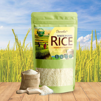 Organic White Ponni Rice, Gluten Free Low GI Traditional Rice 950g
