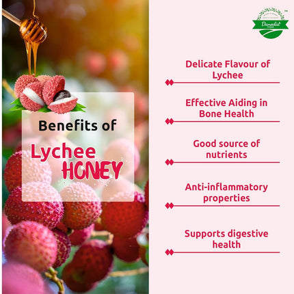 Organic Litchi Honey, Pure & Unprocessed but Purified Honey