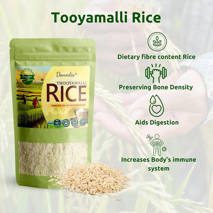 Organic Thooya Malli Rice, Low GI Traditional Rice 950g