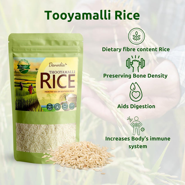 Organic Thooya Malli Rice, Low GI Traditional Rice 950g