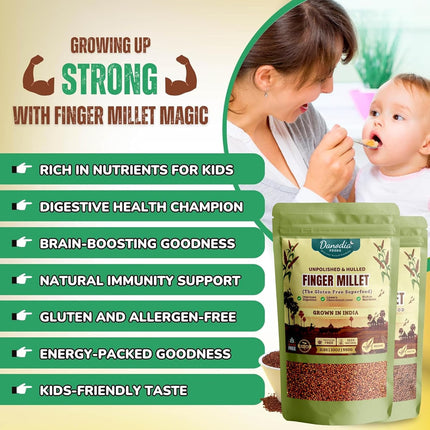 Finger Millet (Ragi), Premium Quality Whole Grain Millets 950g
