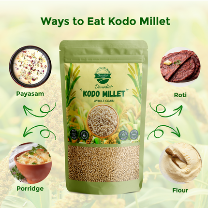 Organic Kodo Millet 2lbs / 950g, Unpolished & Gluten Free Whole Grain Millet