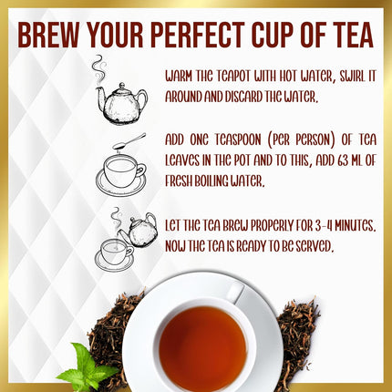 Organic Peach Orthodox Assam Black Tea 3.5oz / 100g, Peach Flavoured Black Tea