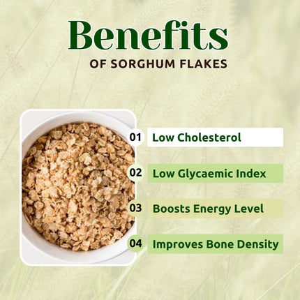 White Sorghum Flakes, Premium Breakfast Millet Flakes 950g