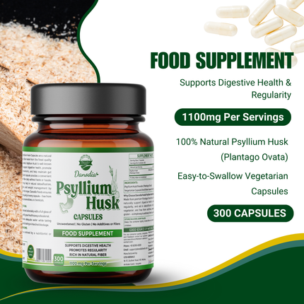 Danodia Foods Psyllium Husk Capsules - 300 Capsules