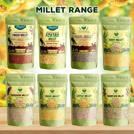 Danodia Foods Proso Millet, 2lb (950g) Gluten Free & Unpolished, Pack of 1, Rich in Minerals, Fiber, Polyphenols, Vitamins and Proteins, Best of Indian Millets
