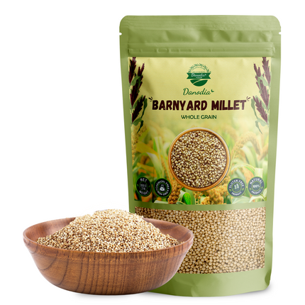 Danodia Foods Barnyard Millet (1KG) 2.2 Lbs | Rich in Protein, Fiber, Vitamins | Non-GMO, Gluten Free Diet, Low GI | 100% Unpolished, Grown By Small Farmers