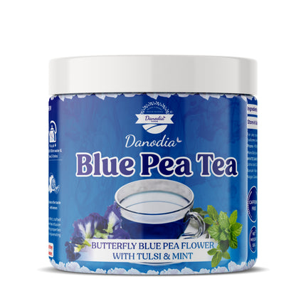 Danodia Foods Blue Pea Tea with Tulsi (Basil) and Mint, Herbal Tea Blend