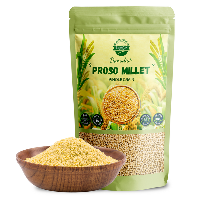 Danodia Foods Proso Millet, 2lb (950g) Gluten Free & Unpolished, Pack of 1, Rich in Minerals, Fiber, Polyphenols, Vitamins and Proteins, Best of Indian Millets